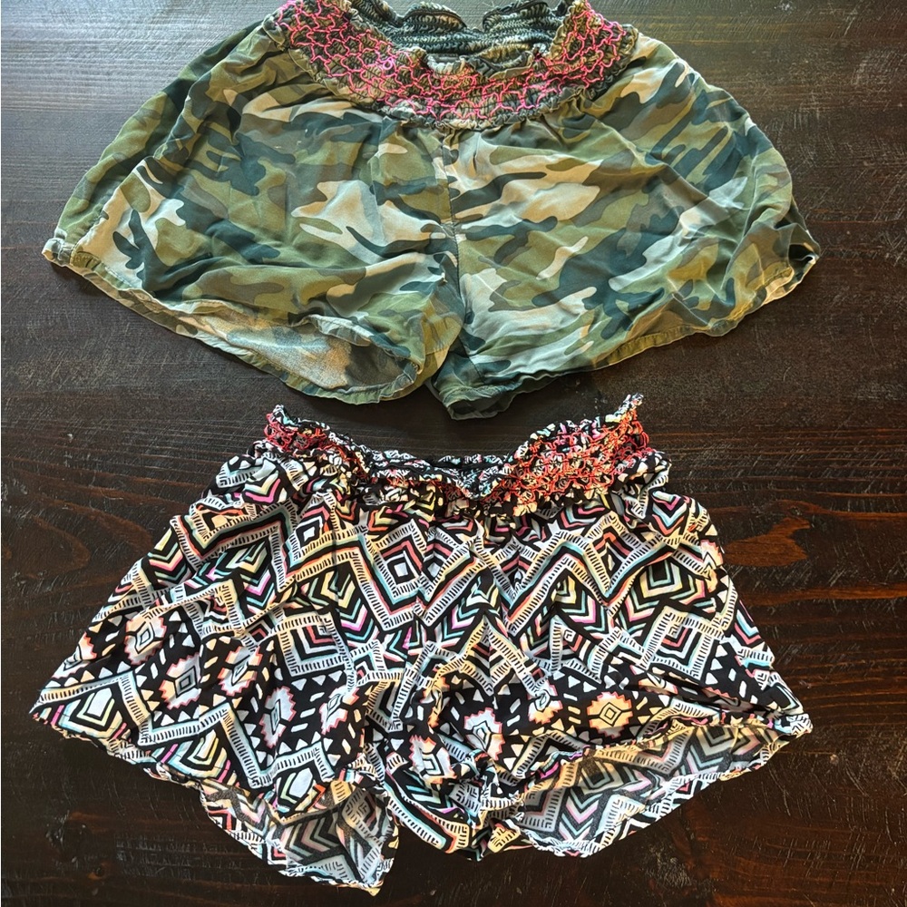 Justice Multicolor Patterned Shorts